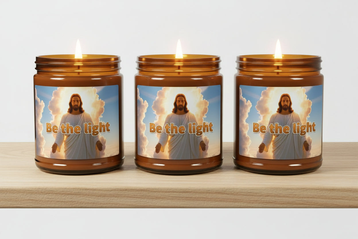 Be the light -Amber jar soy candle